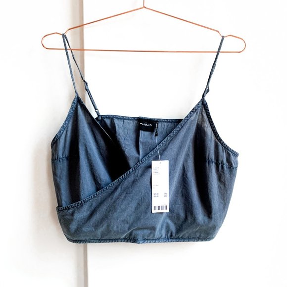 NWT urban outfitters airy surplice neck crop top - Picture 4 of 6